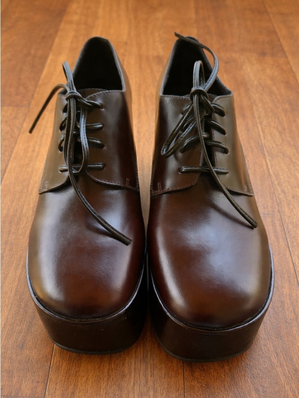 JEFFREY CAMPBELL LEATHER PLATFORMS SIZE 8.5